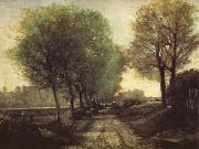 Alfred Sisley Lane near a Small Town oil painting artist
